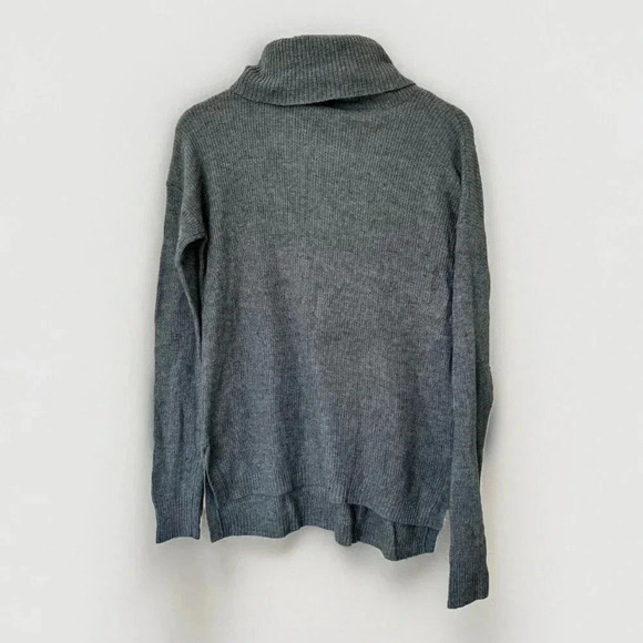 Madewell Sweater Size Medium Gray Green Womens Cozy Winter Fall Turtleneck - Picture 2 of 6